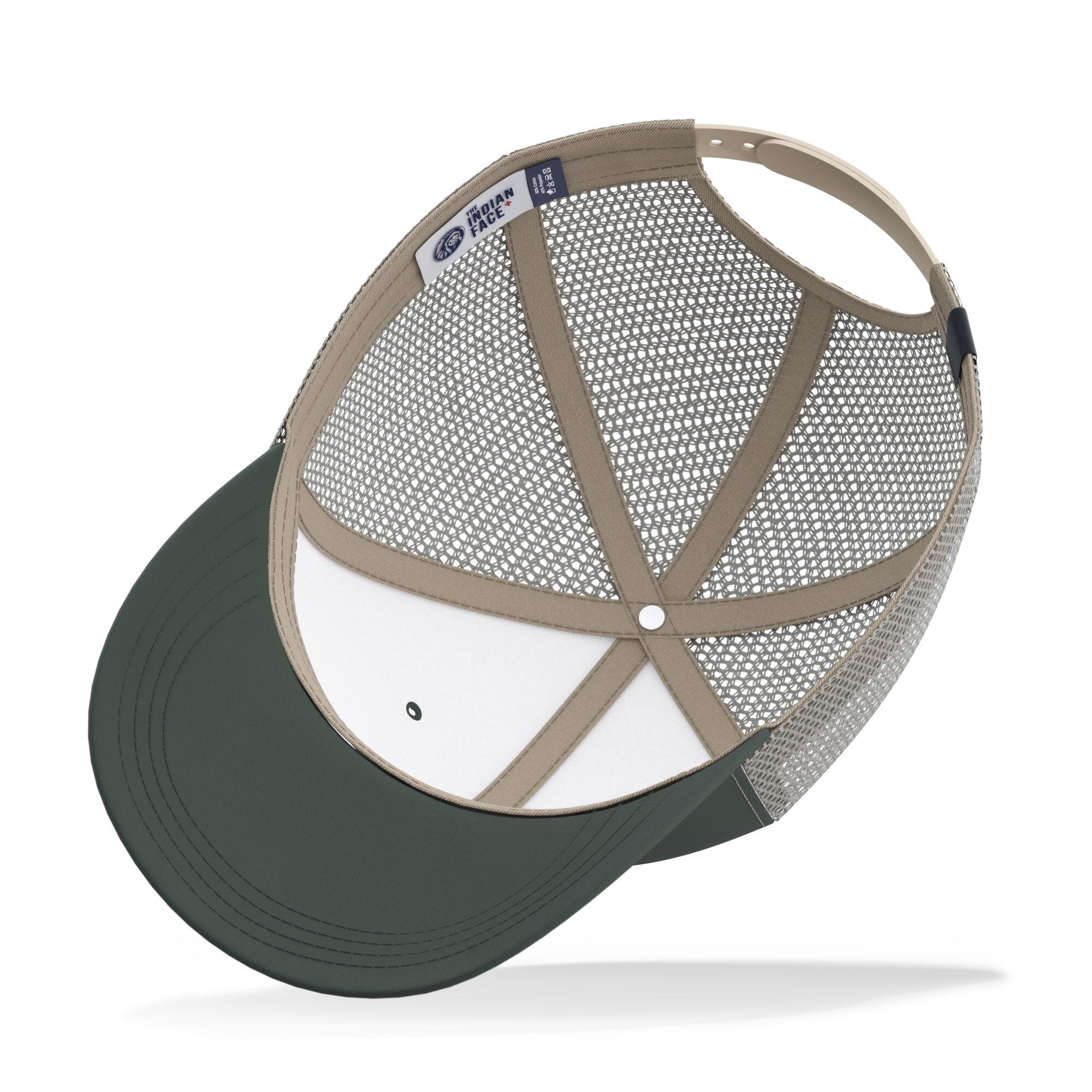 Gorra Born To Be Free The Indian Face trucker ajustable verde beige 4/7
