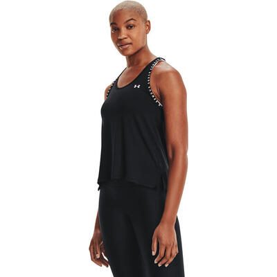 Onderhemd under armour knockout tank. zwart. dames