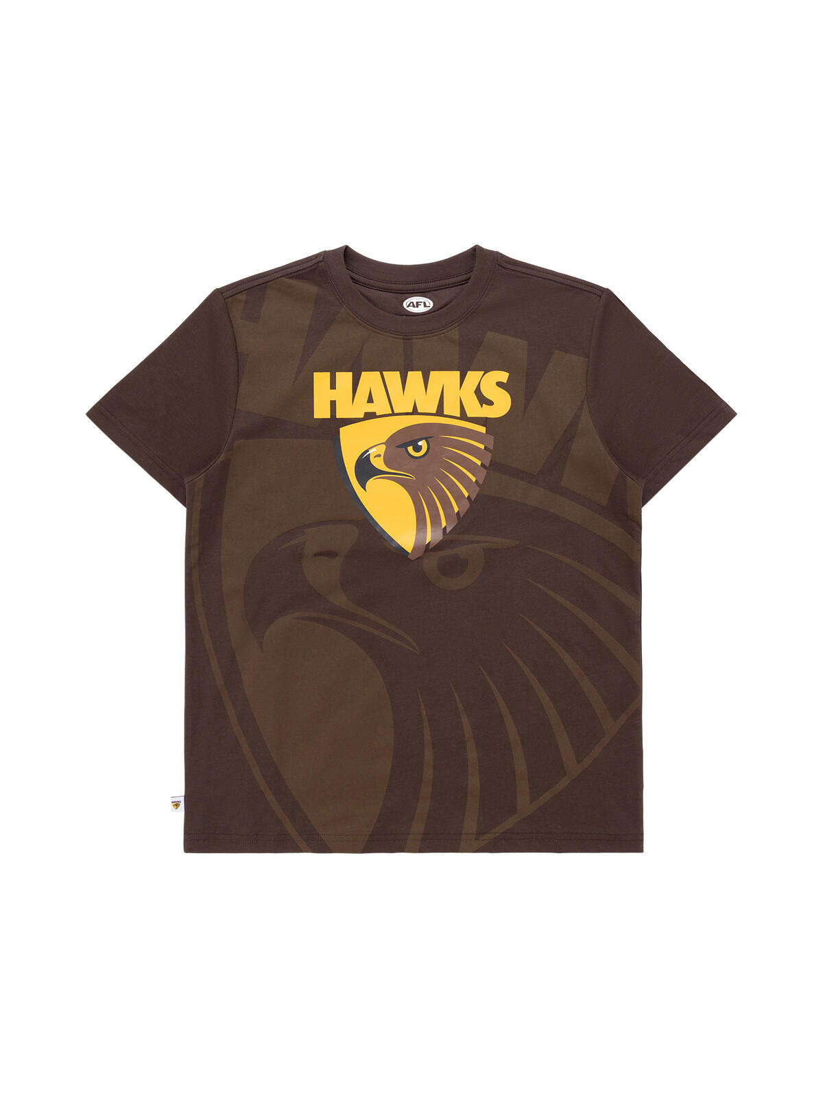 Hawthorn Hawks AFL Kids Oversize Crop Logo Tee