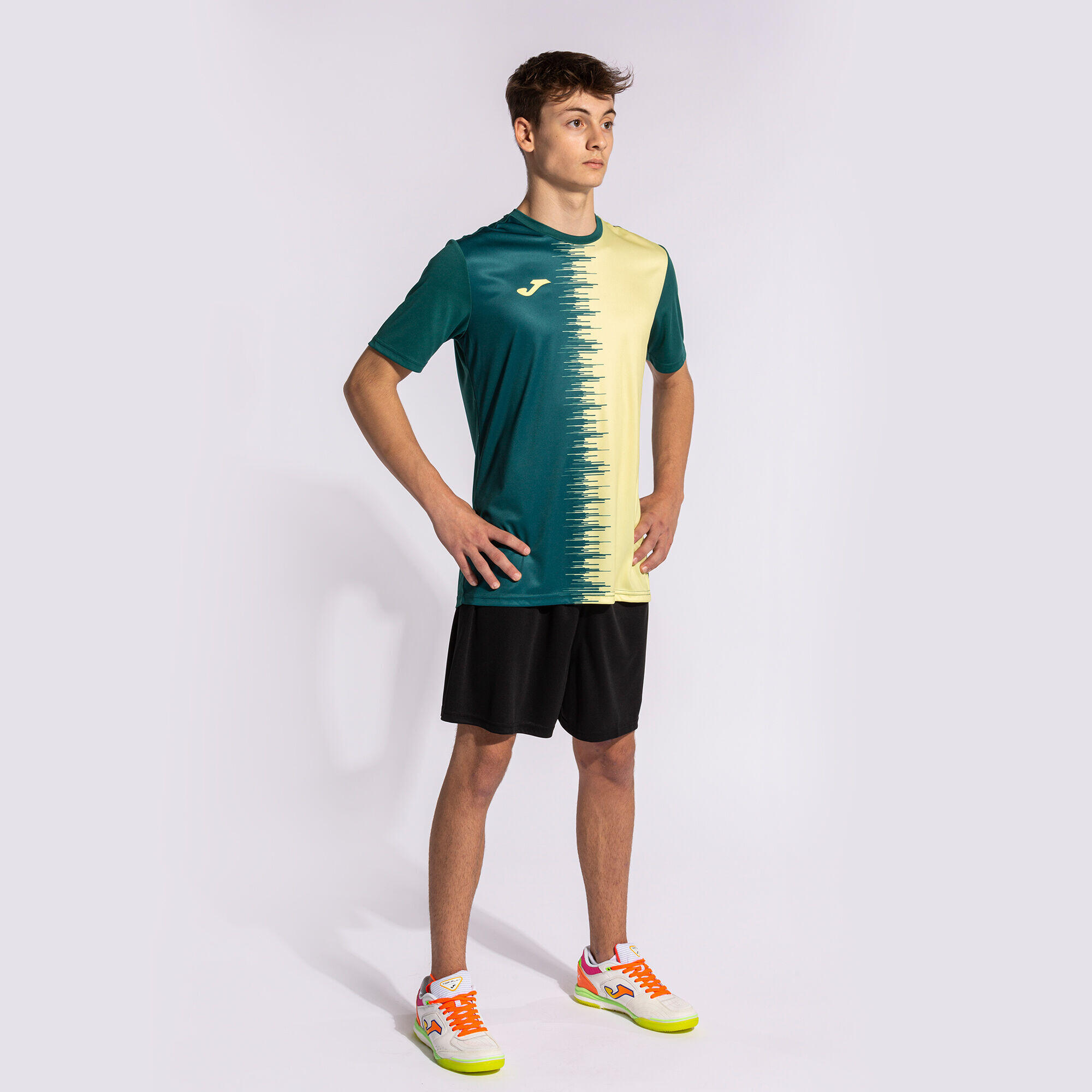 Camiseta Manga Corta Fútbol Niños Joma City II Verde 3/7