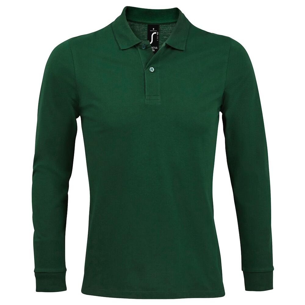 SOLS Mens Perfect Long Sleeve Piqu Polo Shirt