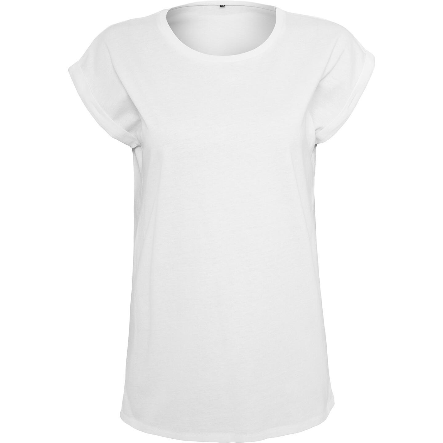 Build Your Brand Womens/Ladies Organic Extended Shoulder T-Shirt