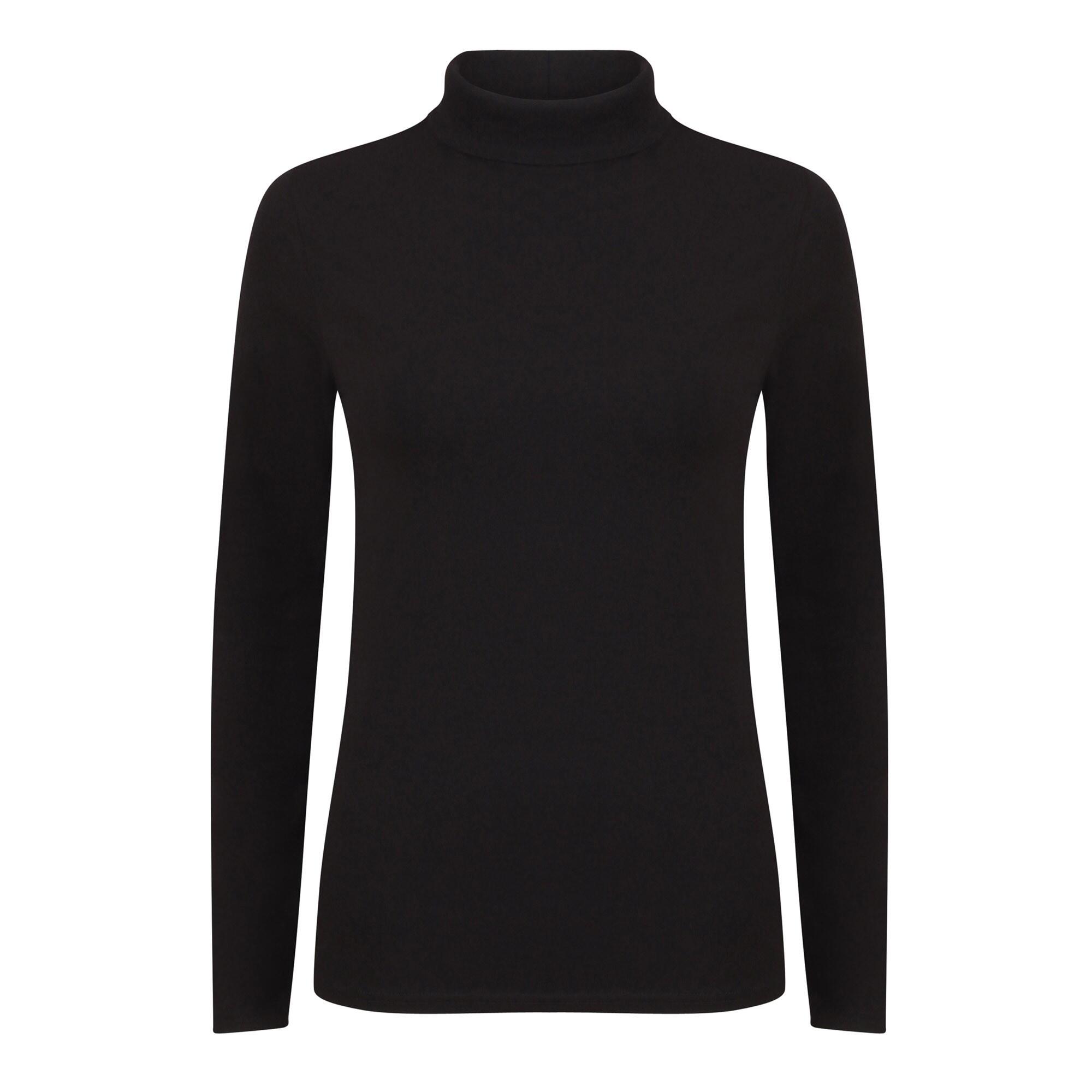 Skinni Fit Womens/Ladies Feel Good Stretch Roll Neck Long-Sleeved T-Shirt