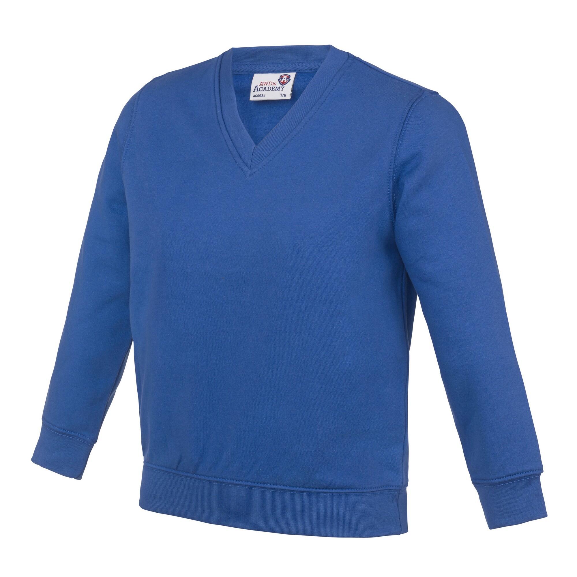 AWDis Academy Childrens/Kids Junior V Neck School Jumper/Sweatshirt (Pack of 2)