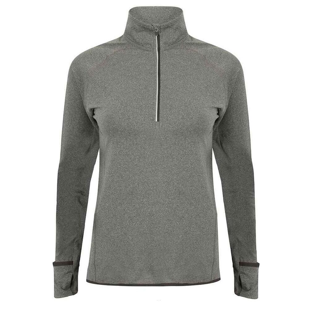 Tombo Womens/Ladies Performance Quarter Zip Long-Sleeved Top