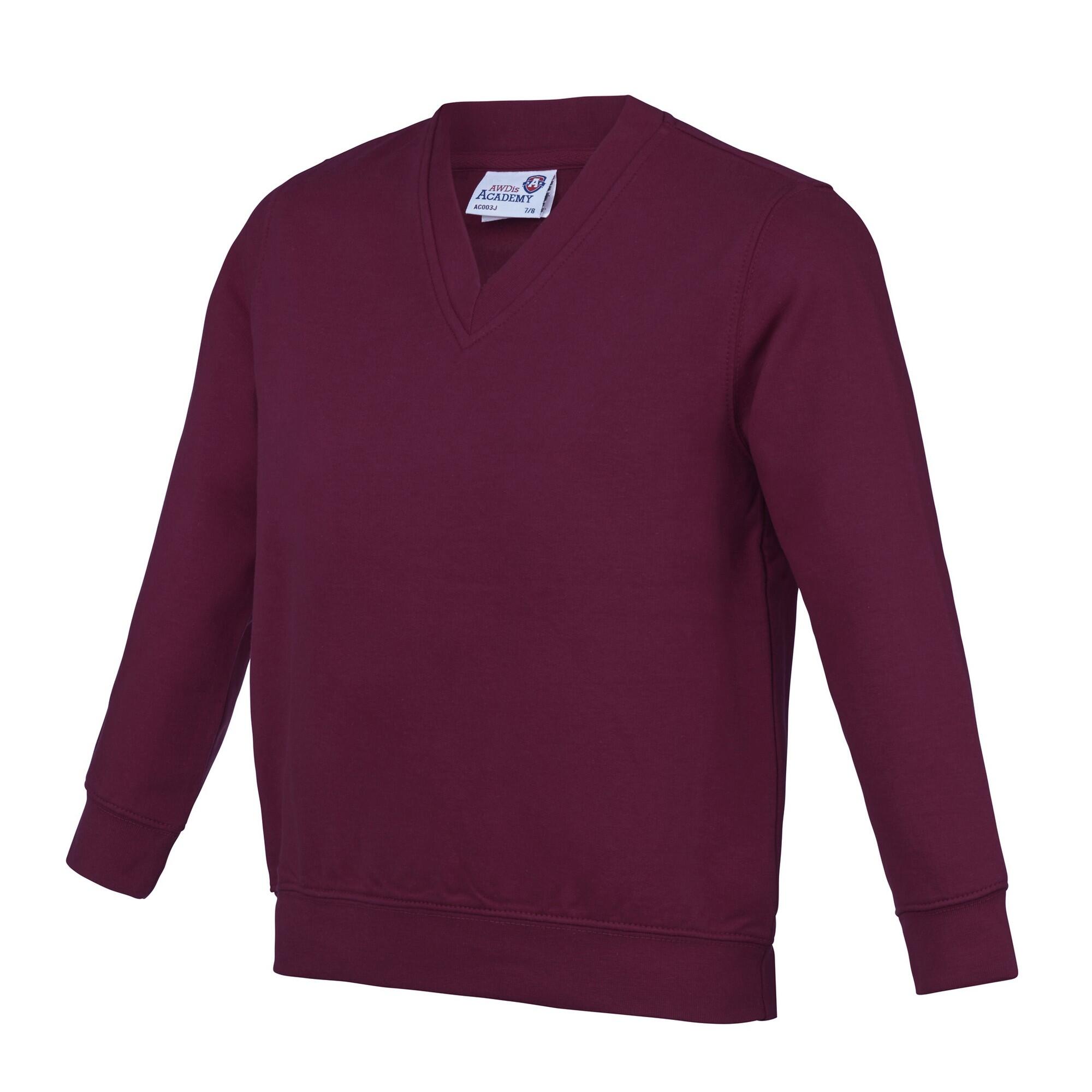 AWDis Academy Childrens/Kids Junior V Neck School Jumper/Sweatshirt (Pack of 2)