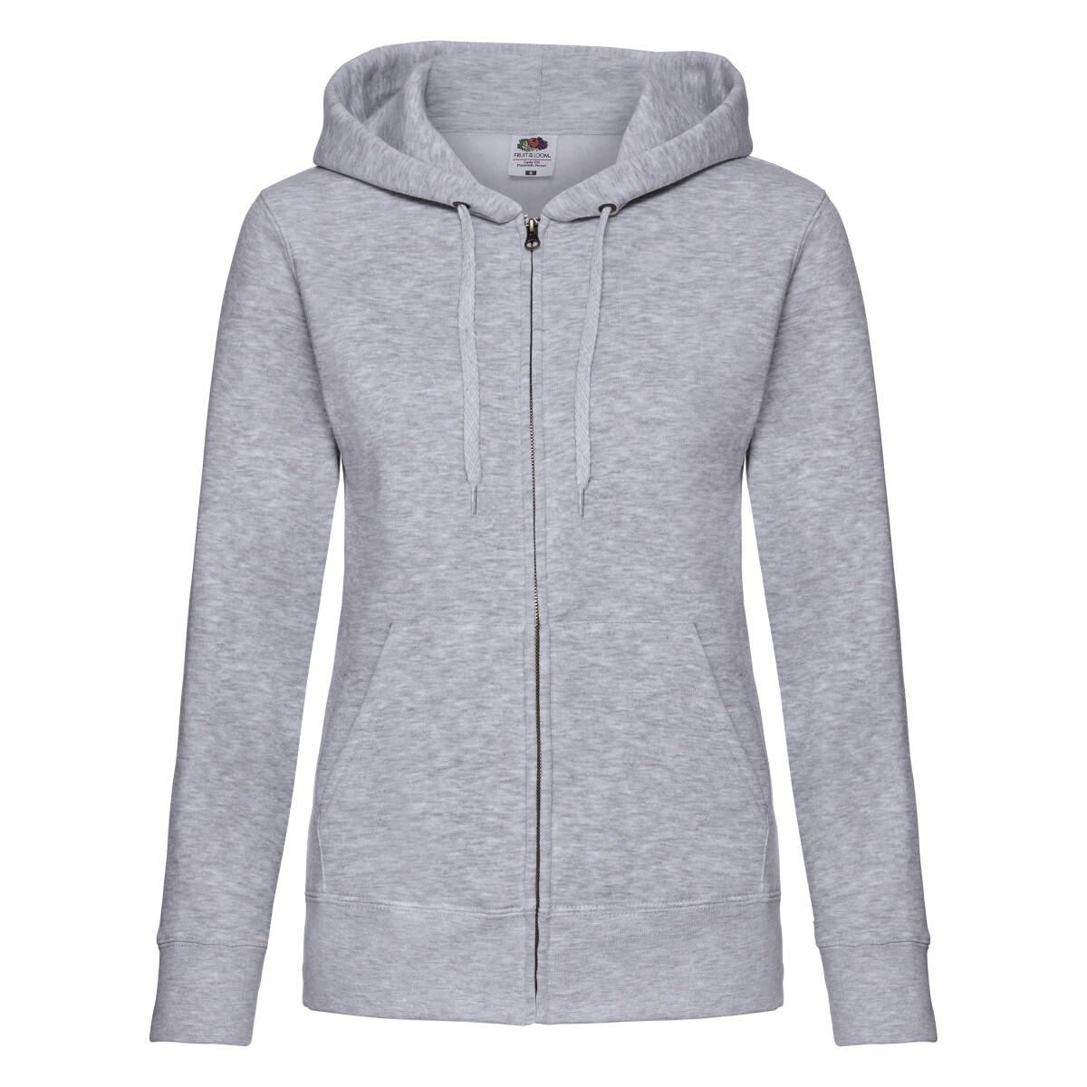 Fruit of the Loom Womens/Ladies Premium Heather Zipped Lady Fit Hooded Jacket