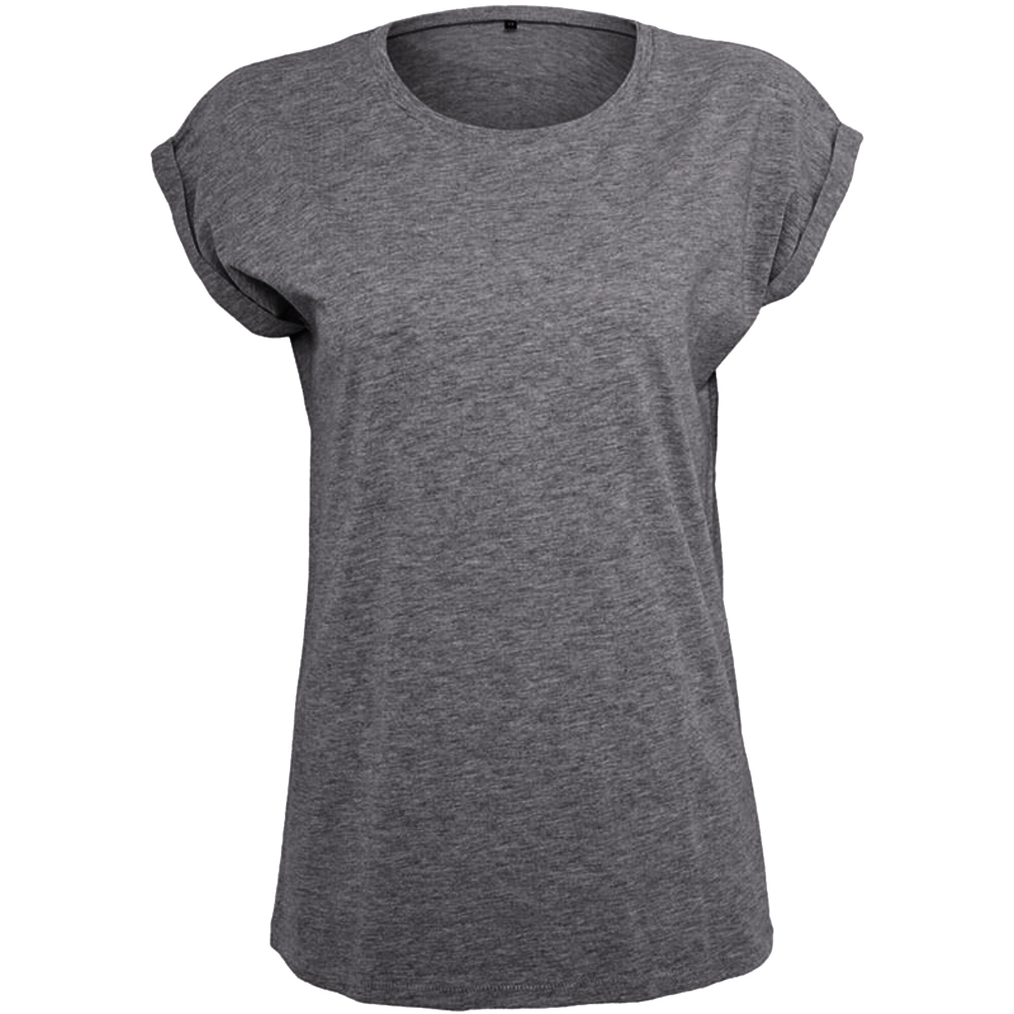 Build Your Brand Womens/Ladies Extended Shoulder T-Shirt