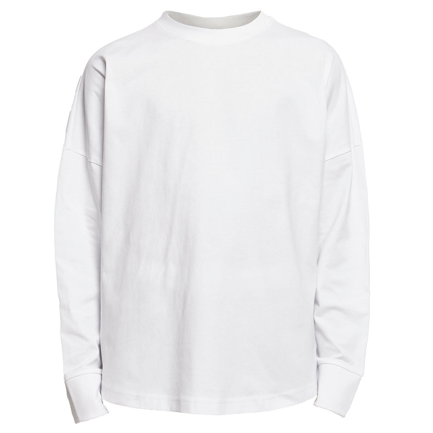 Build Your Brand Mens Cut-On Oversized Long-Sleeved T-Shirt