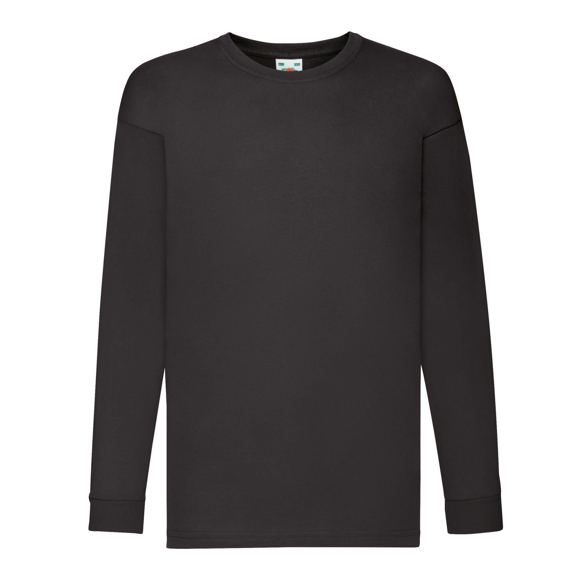 Fruit of the Loom Childrens/Kids Valueweight Plain Long-Sleeved T-Shirt