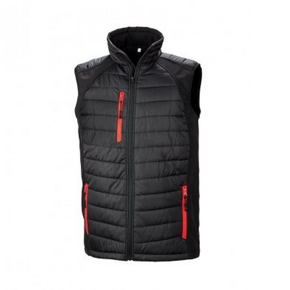 Result Mens Black Compass Padded Soft Shell Gilet
