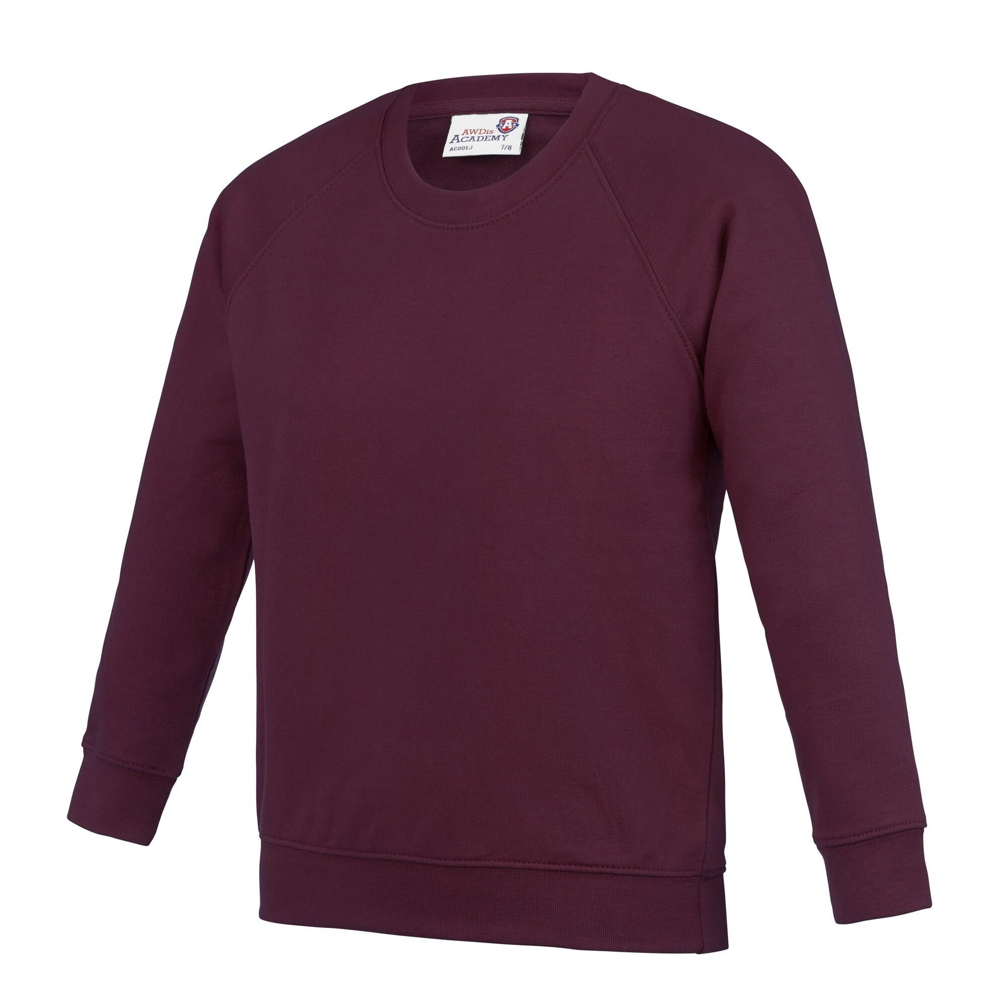 AWDis Academy Childrens/Kids Crew Neck Raglan School Sweatshirt