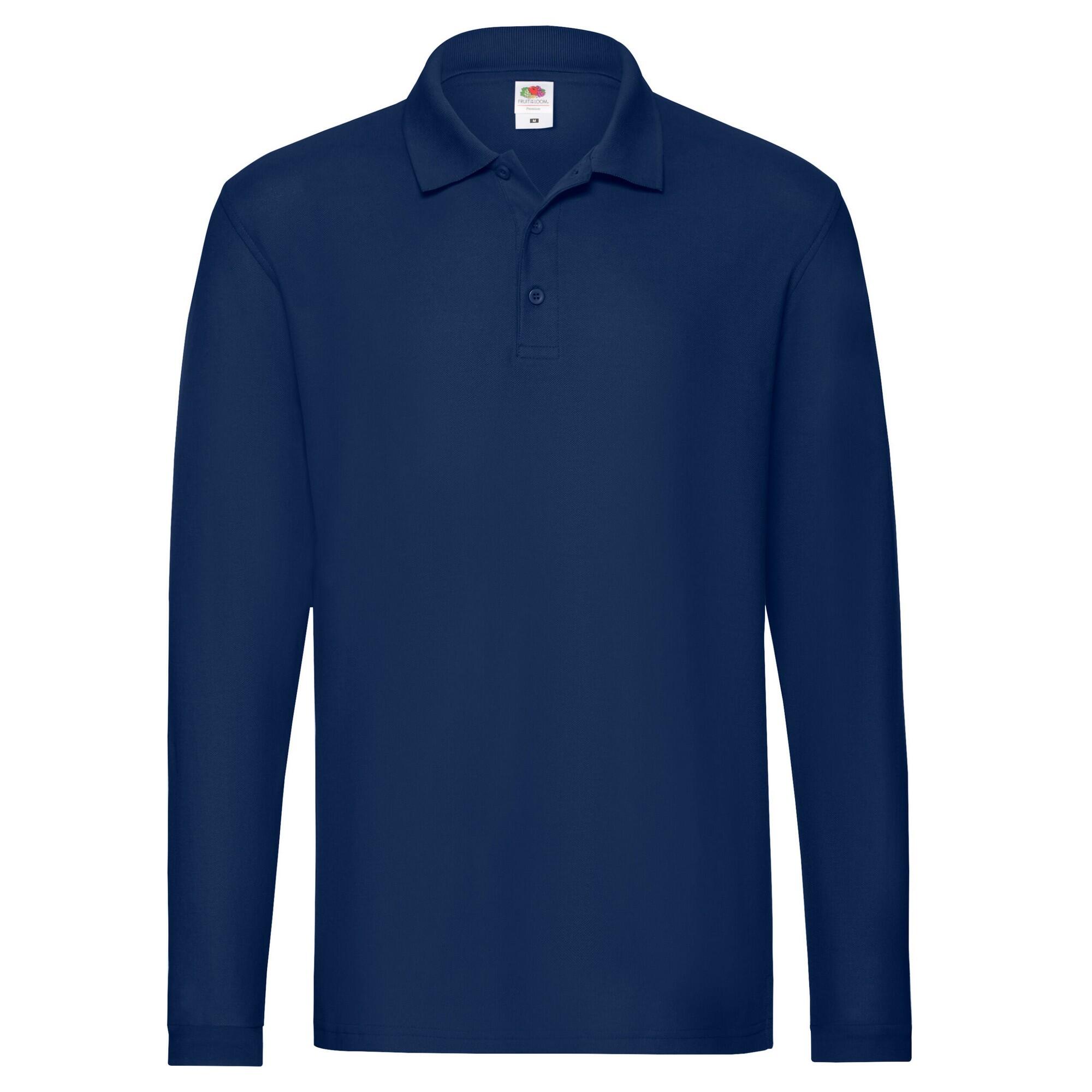 Fruit of the Loom Mens Premium Pique Long-Sleeved Polo Shirt