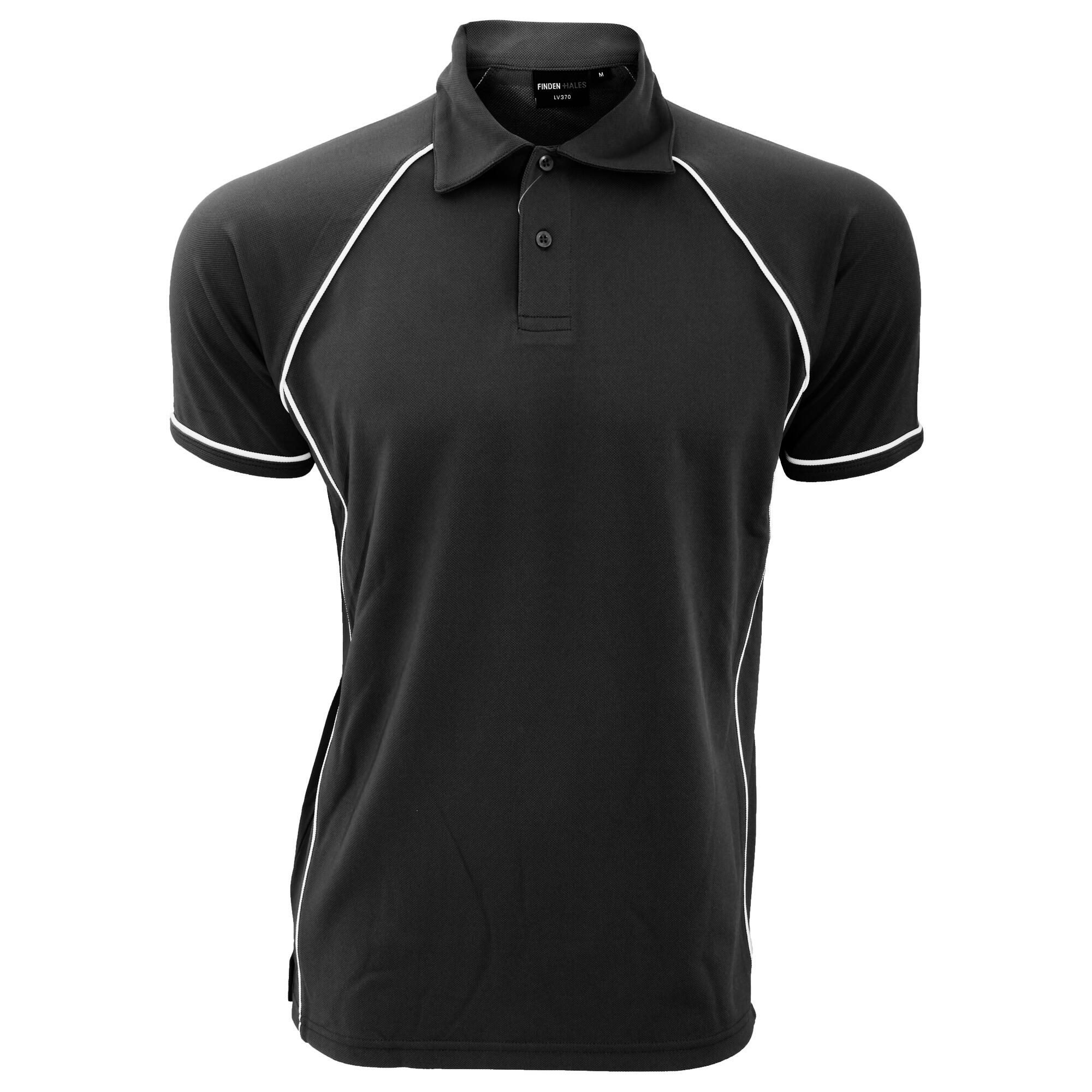 Finden & Hales Mens Piped Performance Sports Polo Shirt