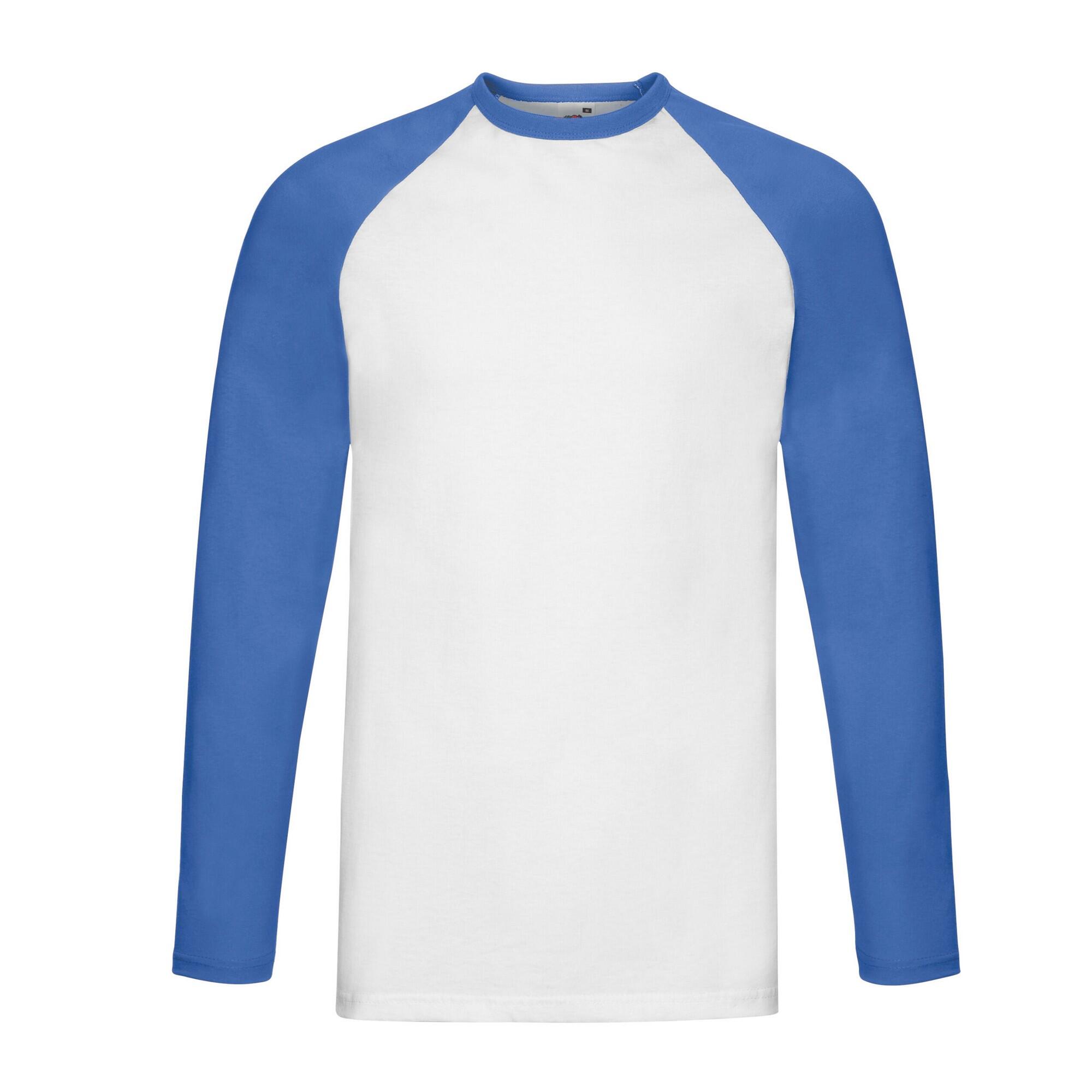 Fruit of the Loom Mens Contrast Long-Sleeved Baseball T-Shirt
