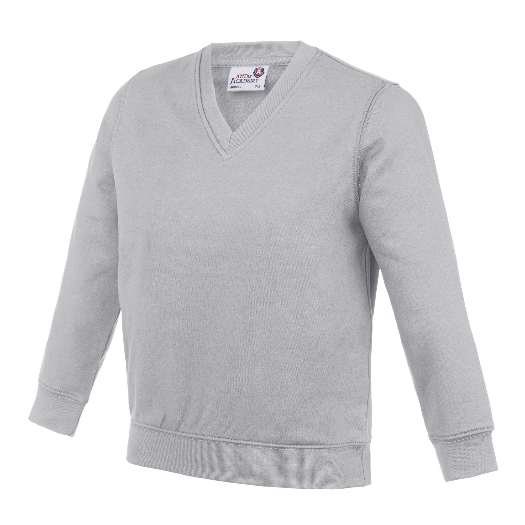AWDis Academy Childrens/Kids Junior V Neck School Jumper/Sweatshirt (Pack of 2)