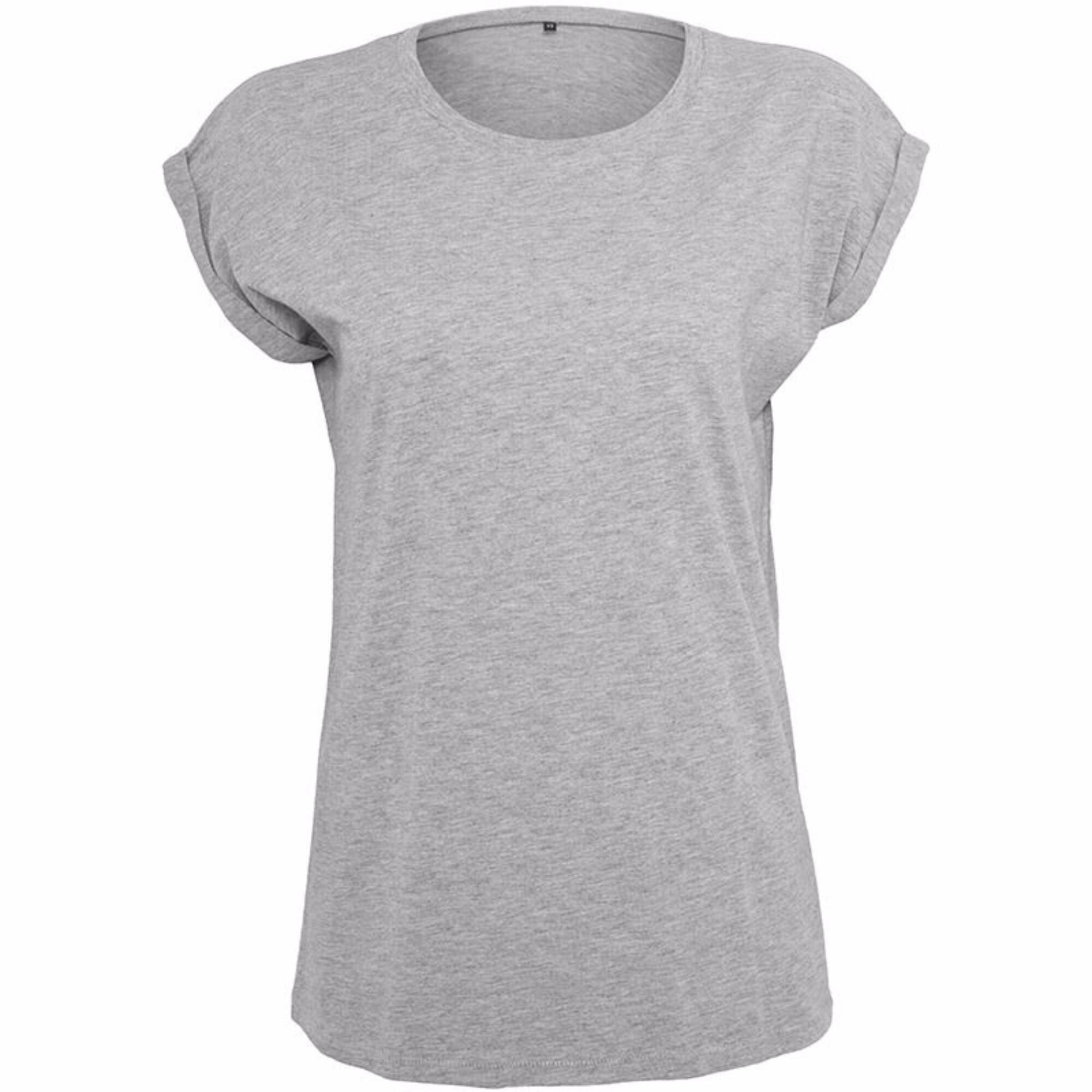 Build Your Brand Womens/Ladies Extended Shoulder T-Shirt