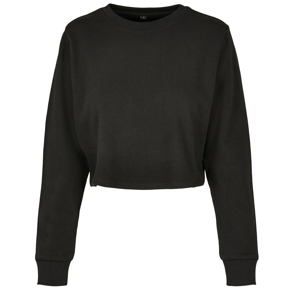 Build Your Brand Womens/Ladies Terrycloth Crop Sweatshirt