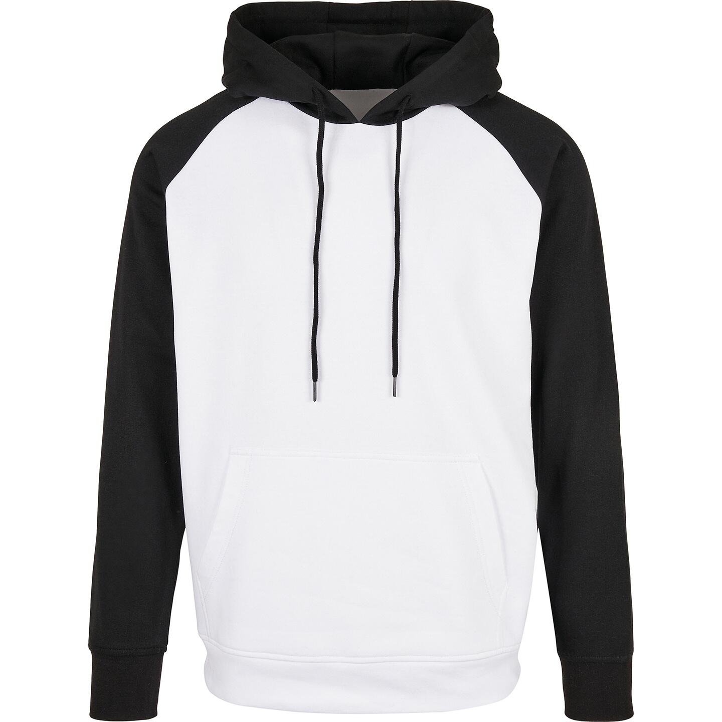 Build Your Brand Mens Basic Raglan Hoodie