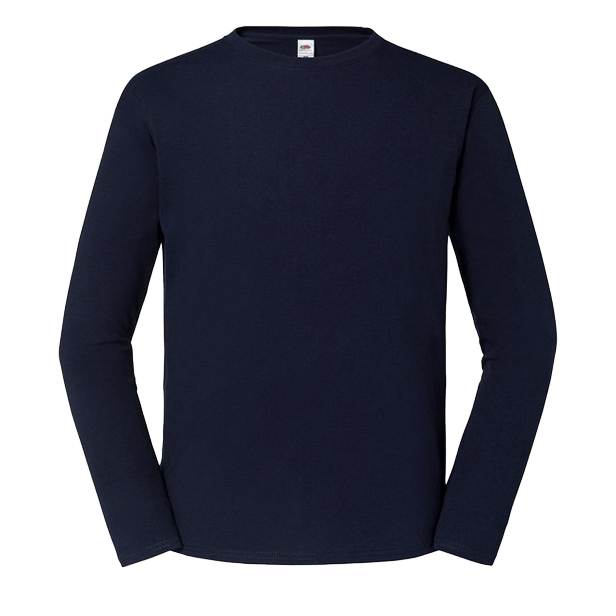 Fruit of the Loom Mens Iconic 195 Premium Ringspun Cotton Long-Sleeved T-Shirt