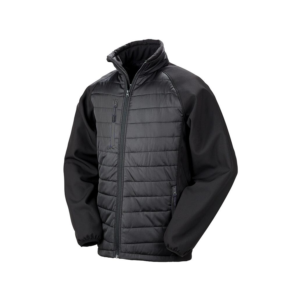 Result Mens Black Compass Padded Soft Shell Jacket