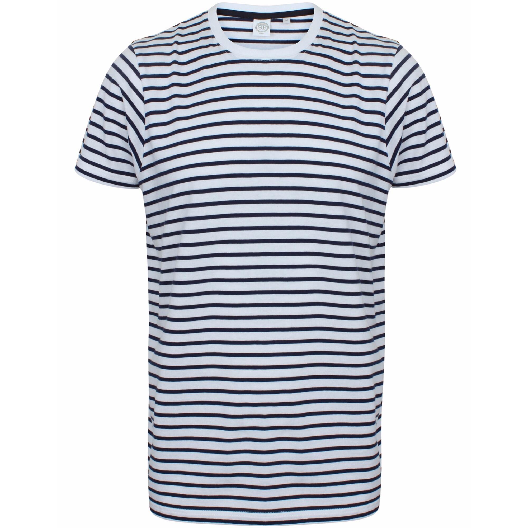 Skinni Fit Unisex Striped Short Sleeve T-Shirt
