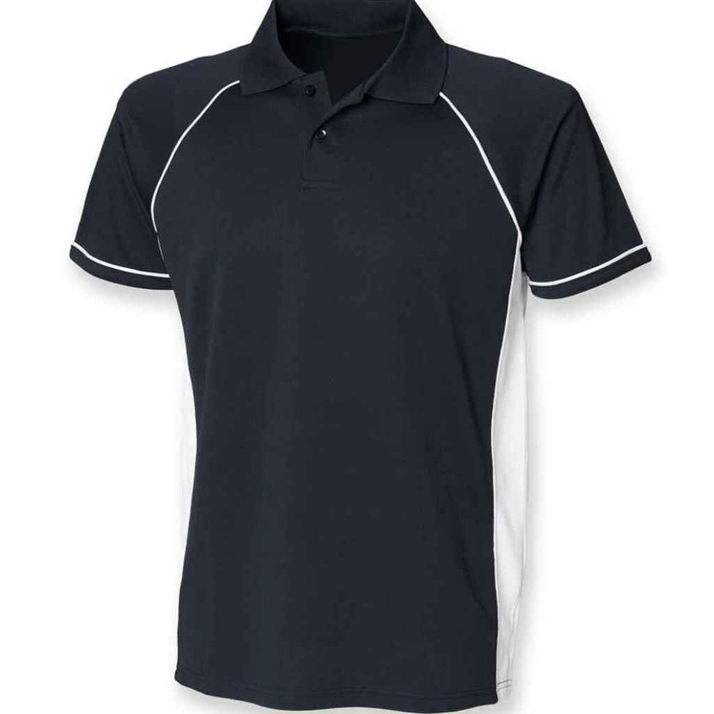 Finden & Hales Mens Performance Contrast Panel Polo Shirt