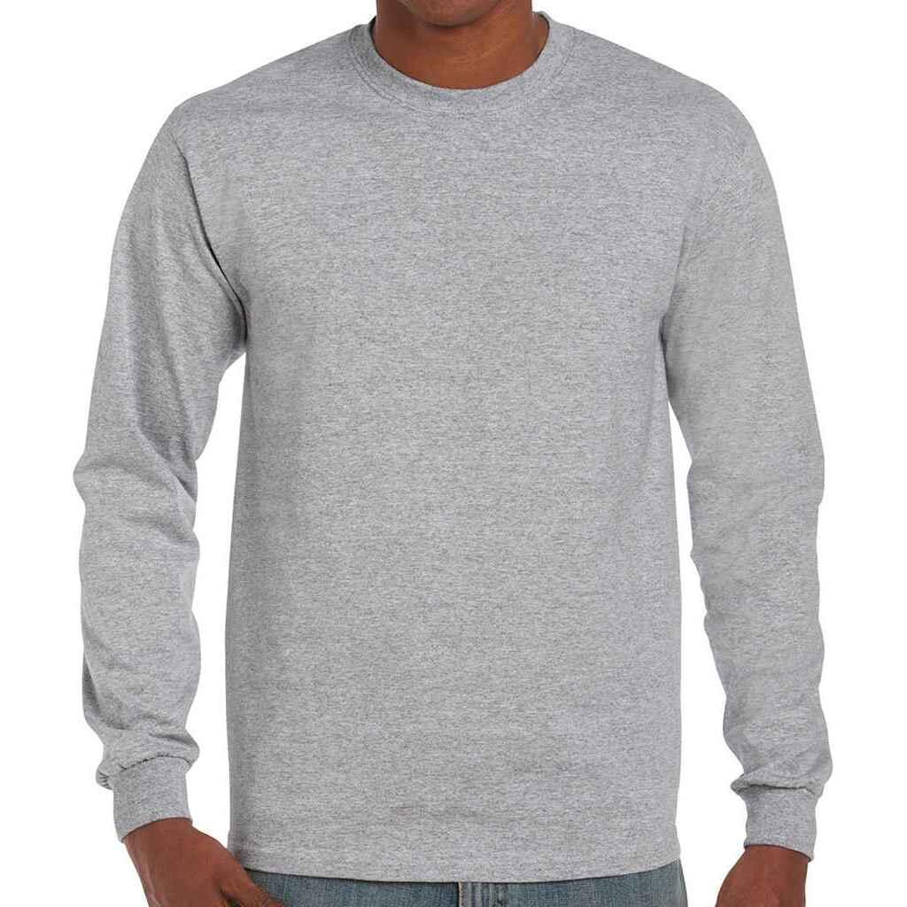 Gildan Unisex Adult Ultra Cotton Plain Long-Sleeved T-Shirt