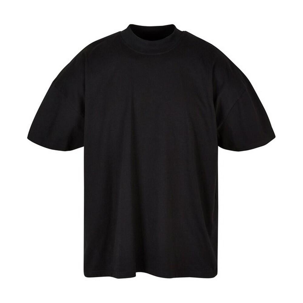 Build Your Brand Mens Mock Neck Oversized T-Shirt