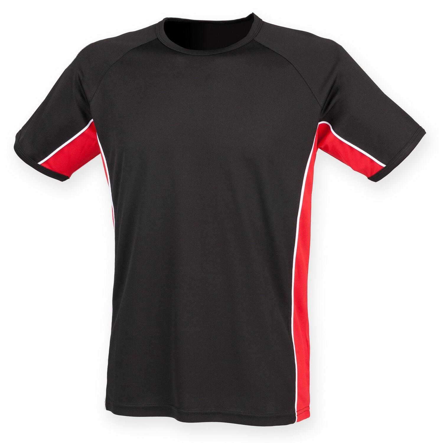 Finden & Hales Mens Short Sleeve Performance Panel Sports T-Shirt