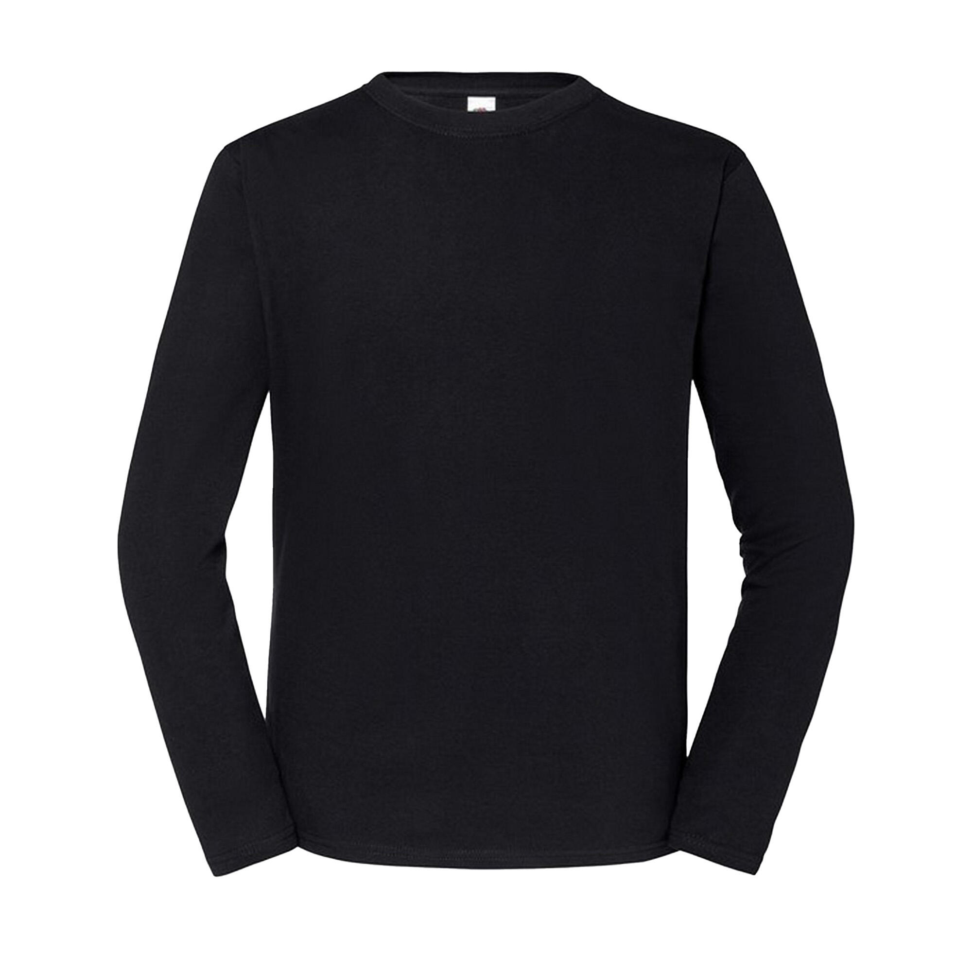 Fruit of the Loom Mens Iconic 195 Premium Ringspun Cotton Long-Sleeved T-Shirt