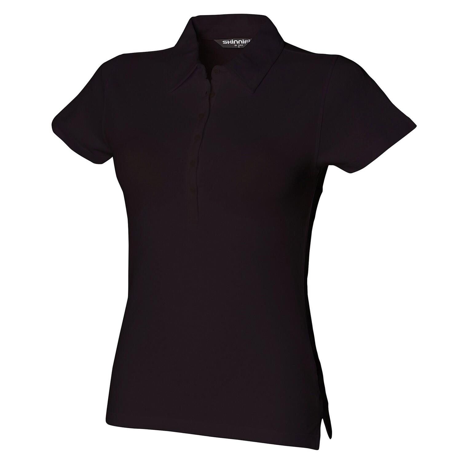 Skinni Fit Womens/Ladies Pique Stretch Polo Shirt