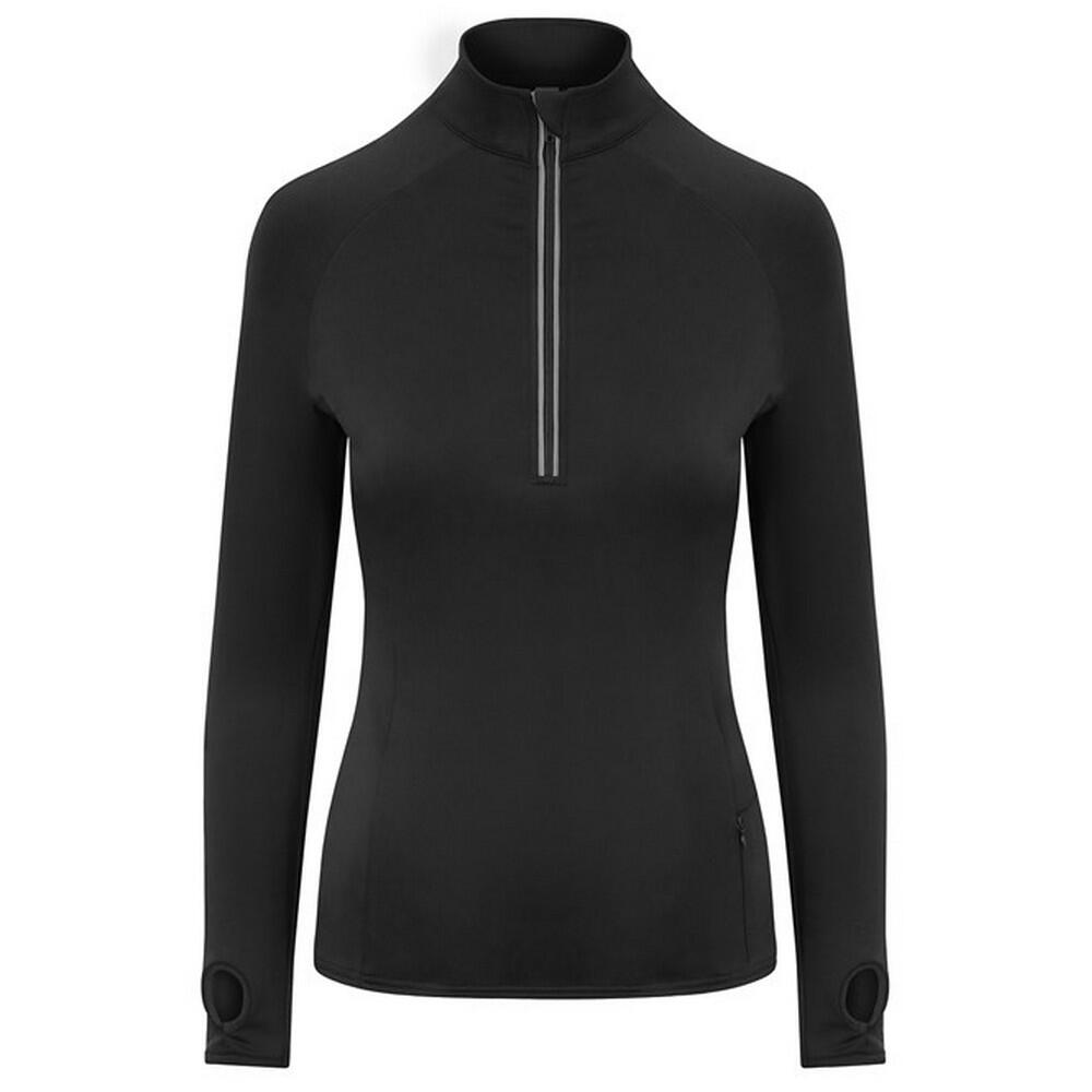 AWDis Cool Womens/Ladies Cool-Flex Half Zip Long-Sleeved Base Layer Top