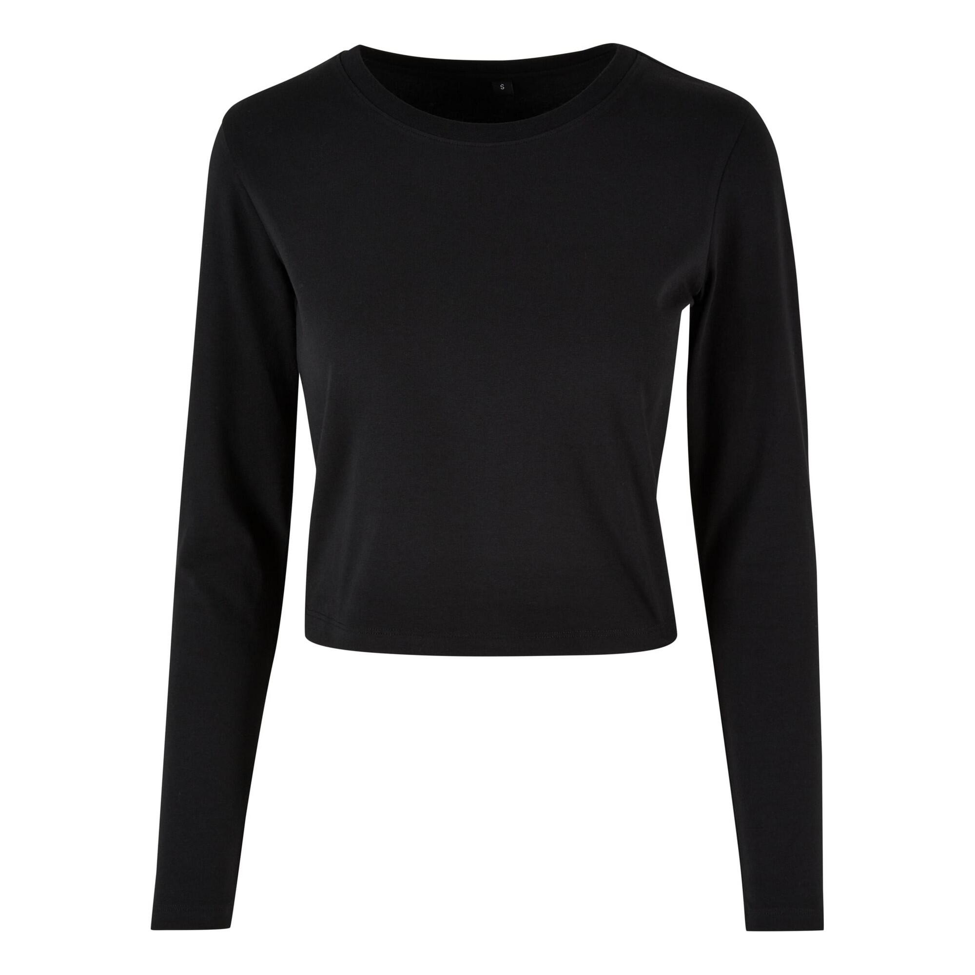 Build Your Brand Womens/Ladies Long-Sleeved Crop Top