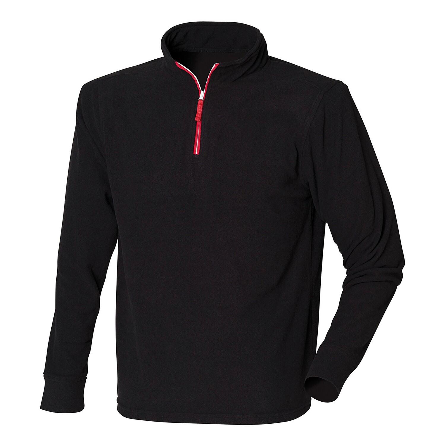 Finden & Hales Mens Microfleece Zip Neck Fleece Top