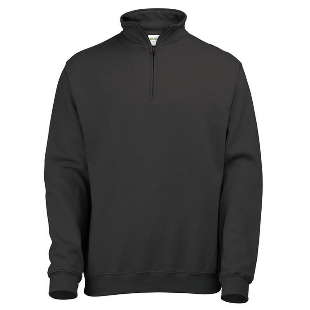Awdis Mens Sophomore Zip Neck Sweatshirt