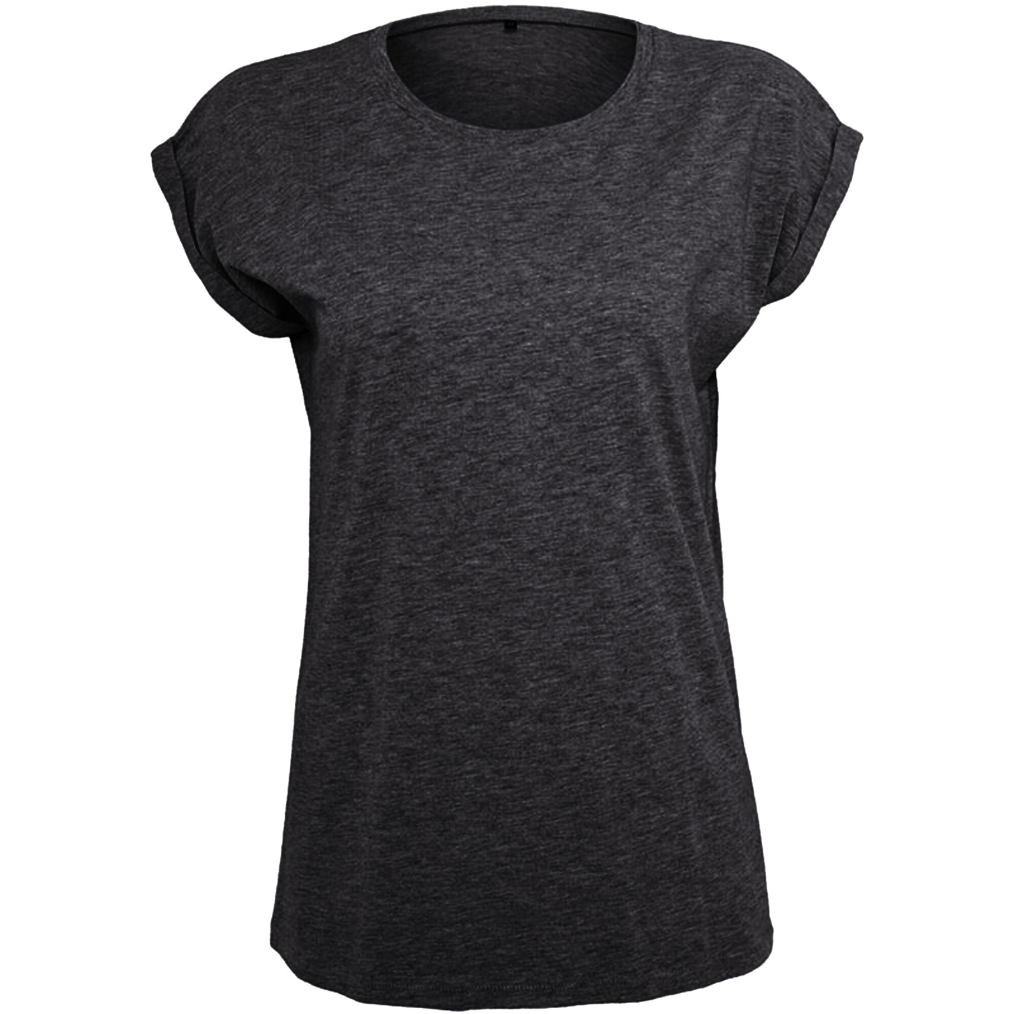 Build Your Brand Womens/Ladies Extended Shoulder T-Shirt