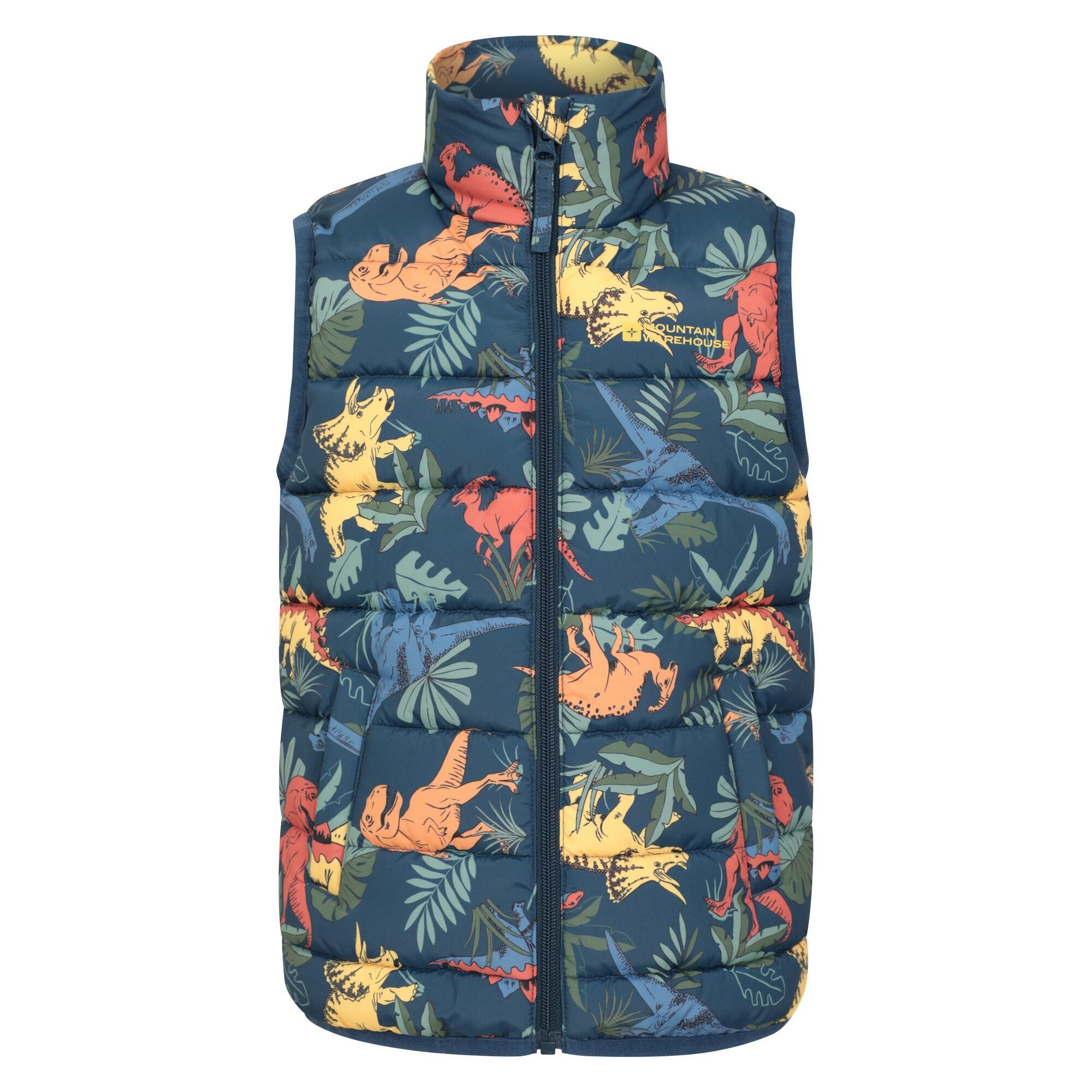 Mountain Warehouse Childrens/Kids Rocko Dinosaur Padded Gilet
