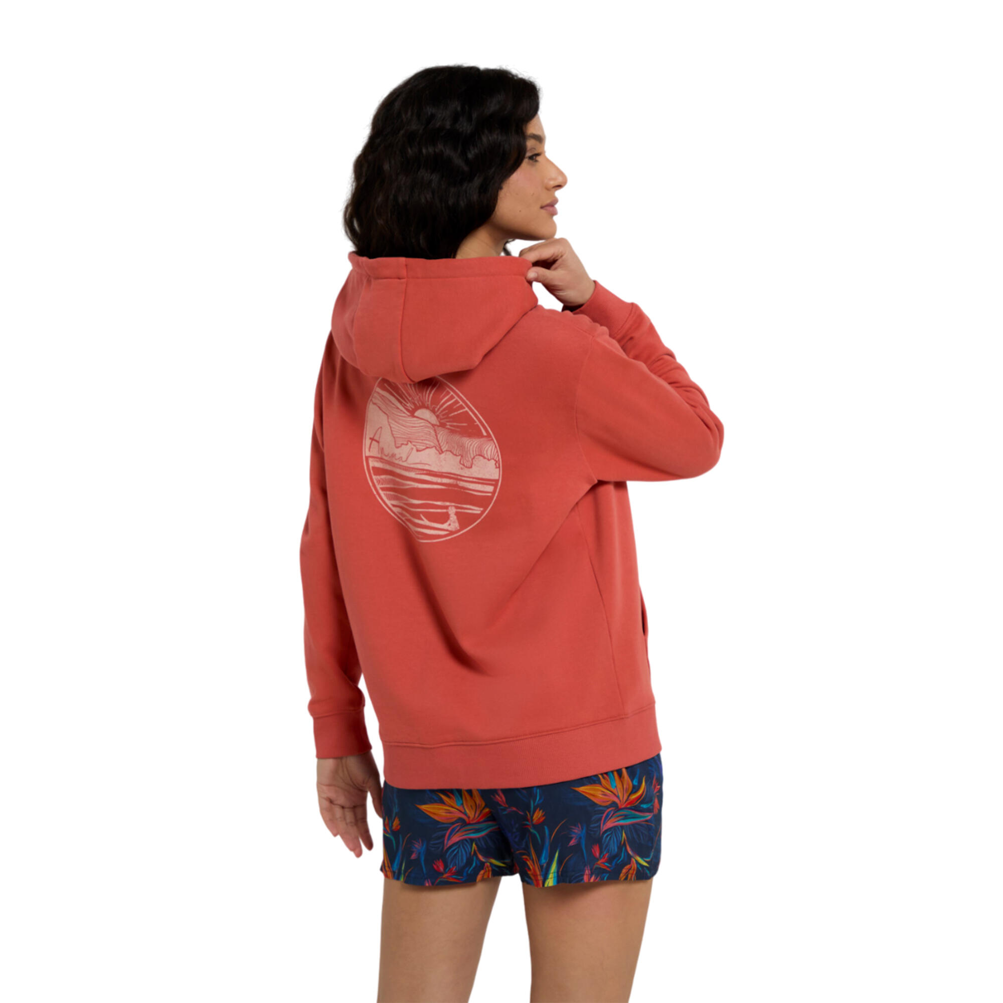 Animal Womens Ladies Maya Back Print Organic Full Zip Hoodie