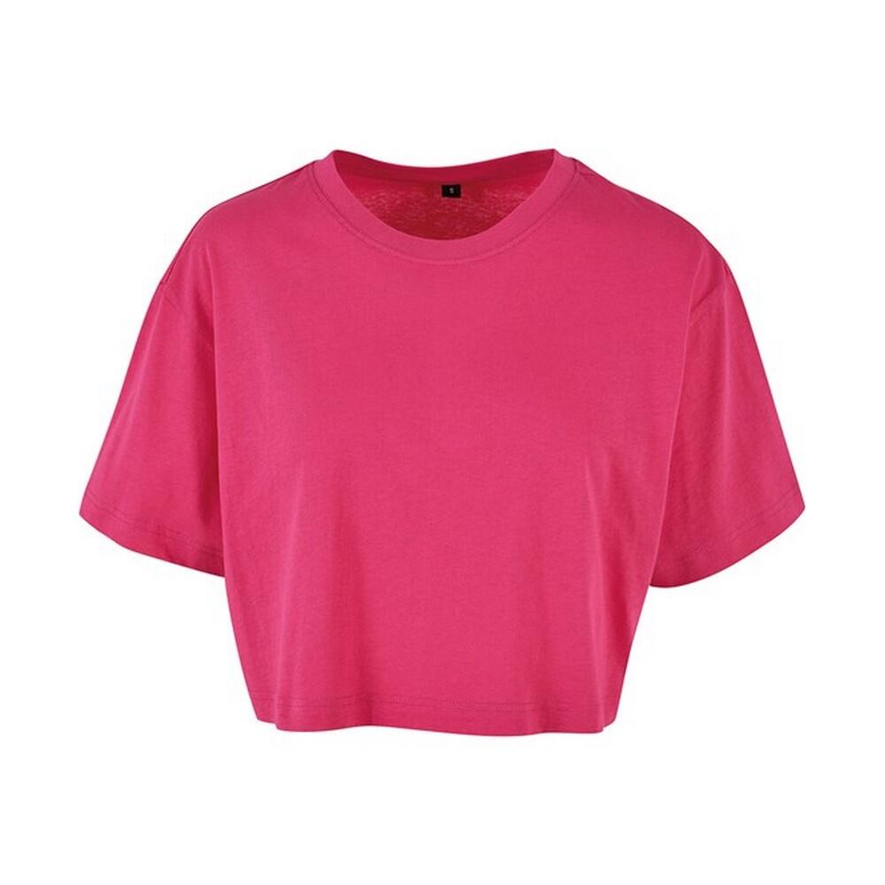 Build Your Brand Womens/Ladies Oversized Short-Sleeved Crop Top