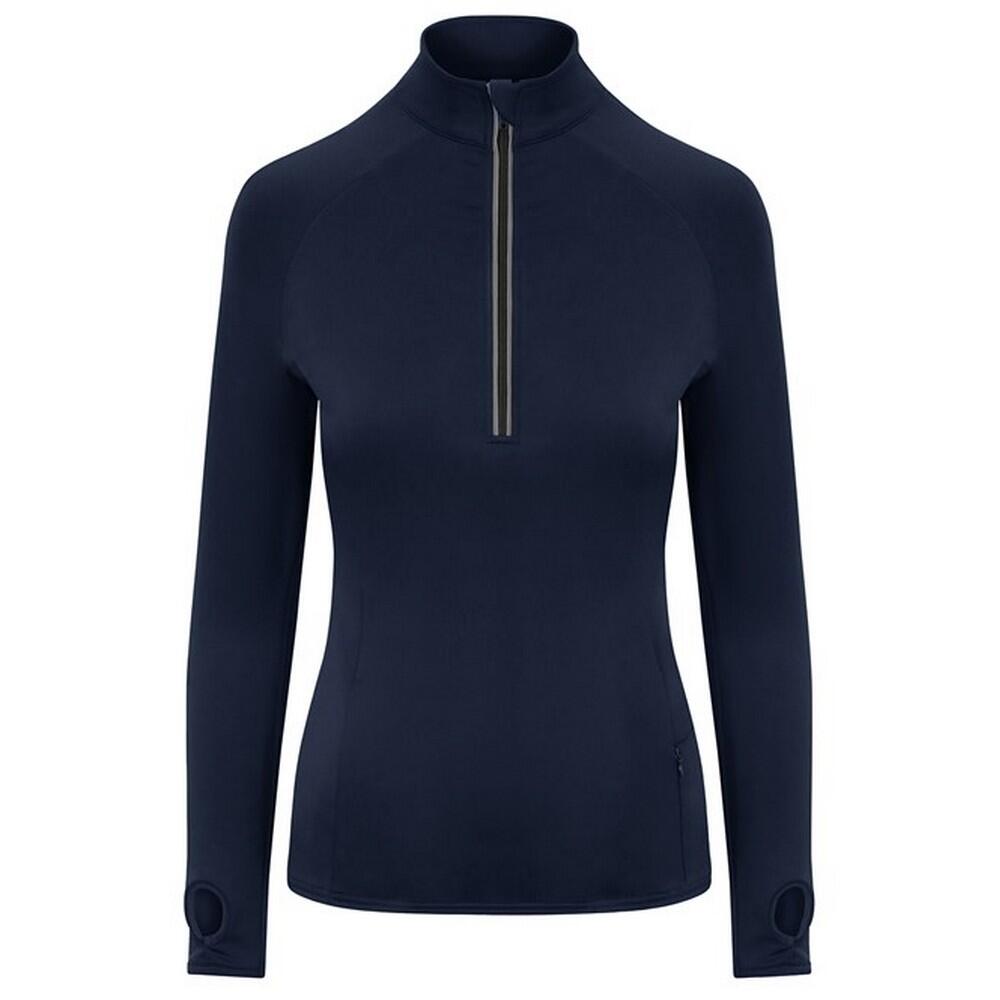 AWDis Cool Womens/Ladies Cool-Flex Half Zip Long-Sleeved Base Layer Top