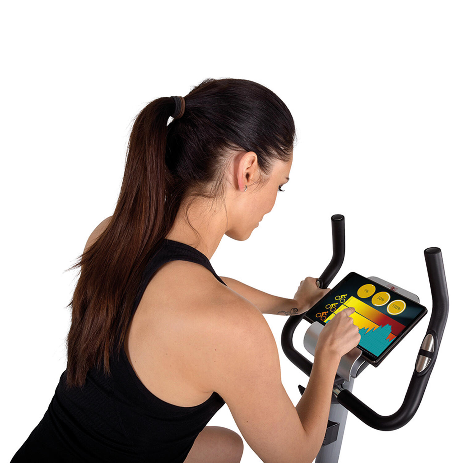 Hometrainer - tot 150kg - 8 standen - stil - 9kg magnetische rem - AL 1 zilver 3/7