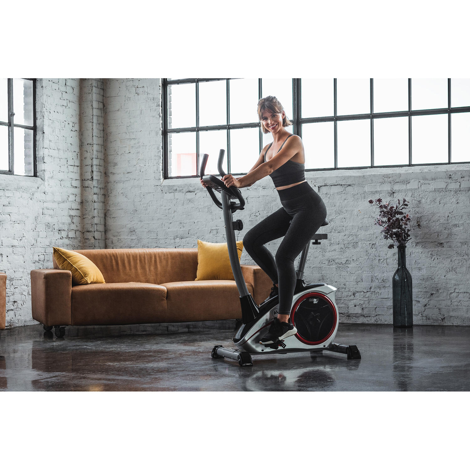Hometrainer - tot 150kg - 8 standen - stil - 9kg magnetische rem - AL 1 zilver 5/7