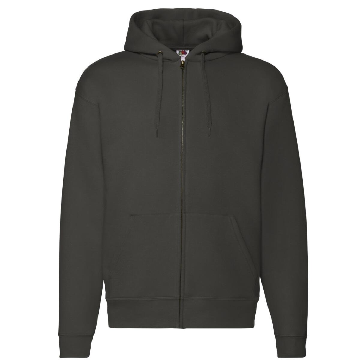 Fruit Of The Loom Mens Zip Through Hooded Sweatshirt / Hoodie