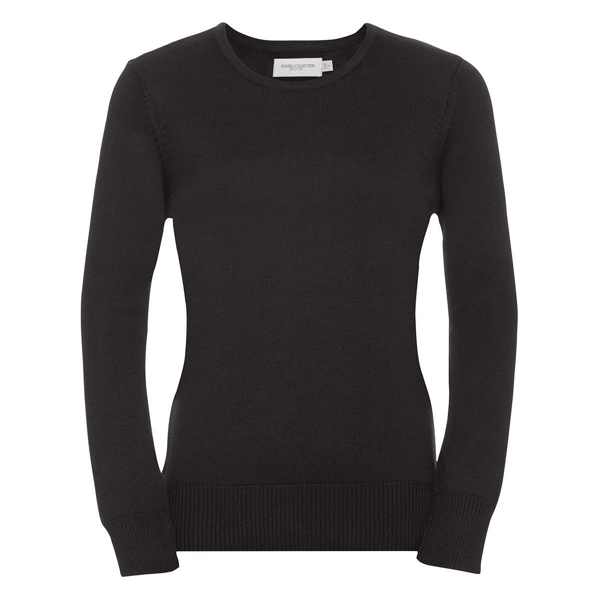 Russell Collection Ladies/Womens V-Neck Knitted Pullover Sweatshirt