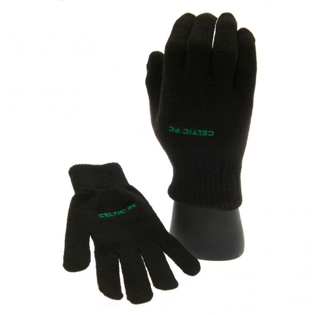 Celtic FC Childrens/Kids Knitted Gloves