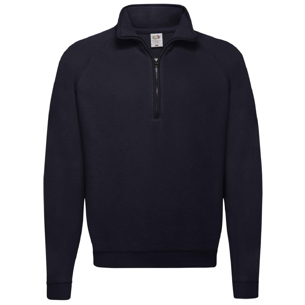 Fruit Of The Loom Mens Zip Neck Sweatshirt Top