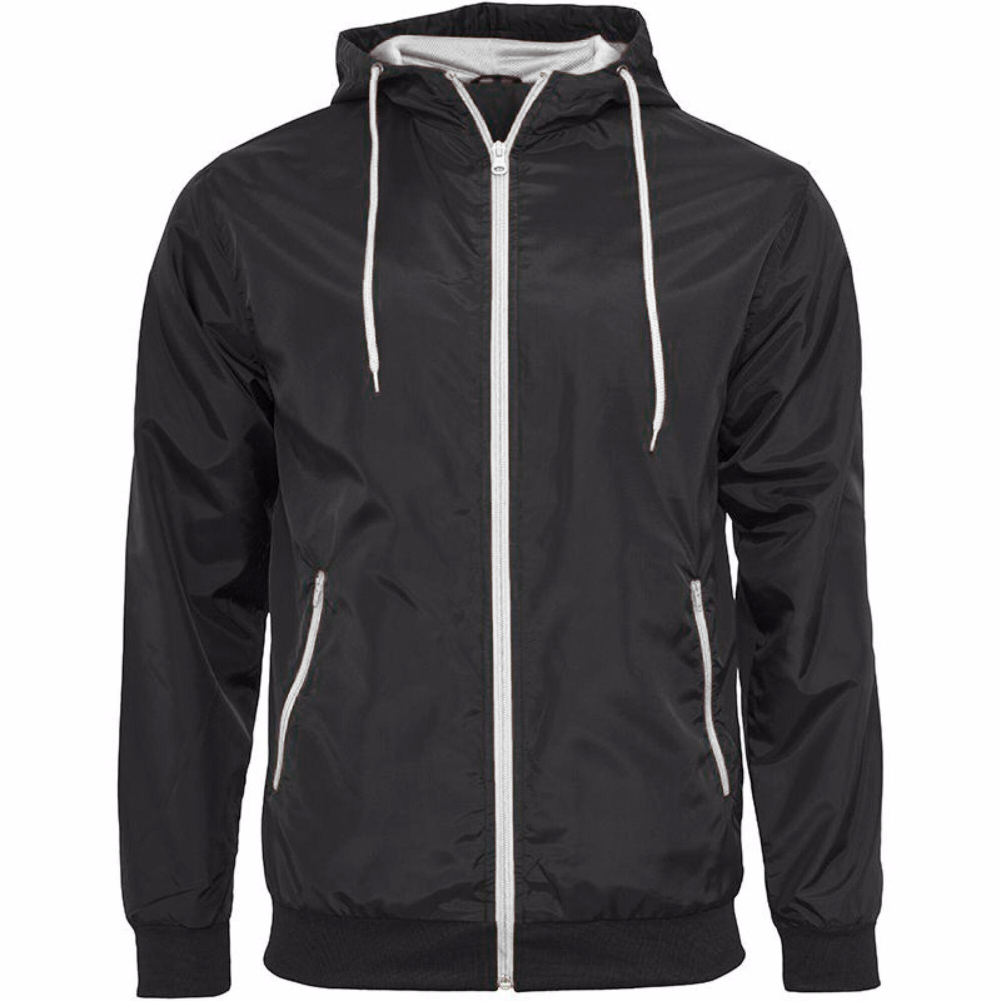 Build Your Brand Mens Zip Up Wind Runner Jacket