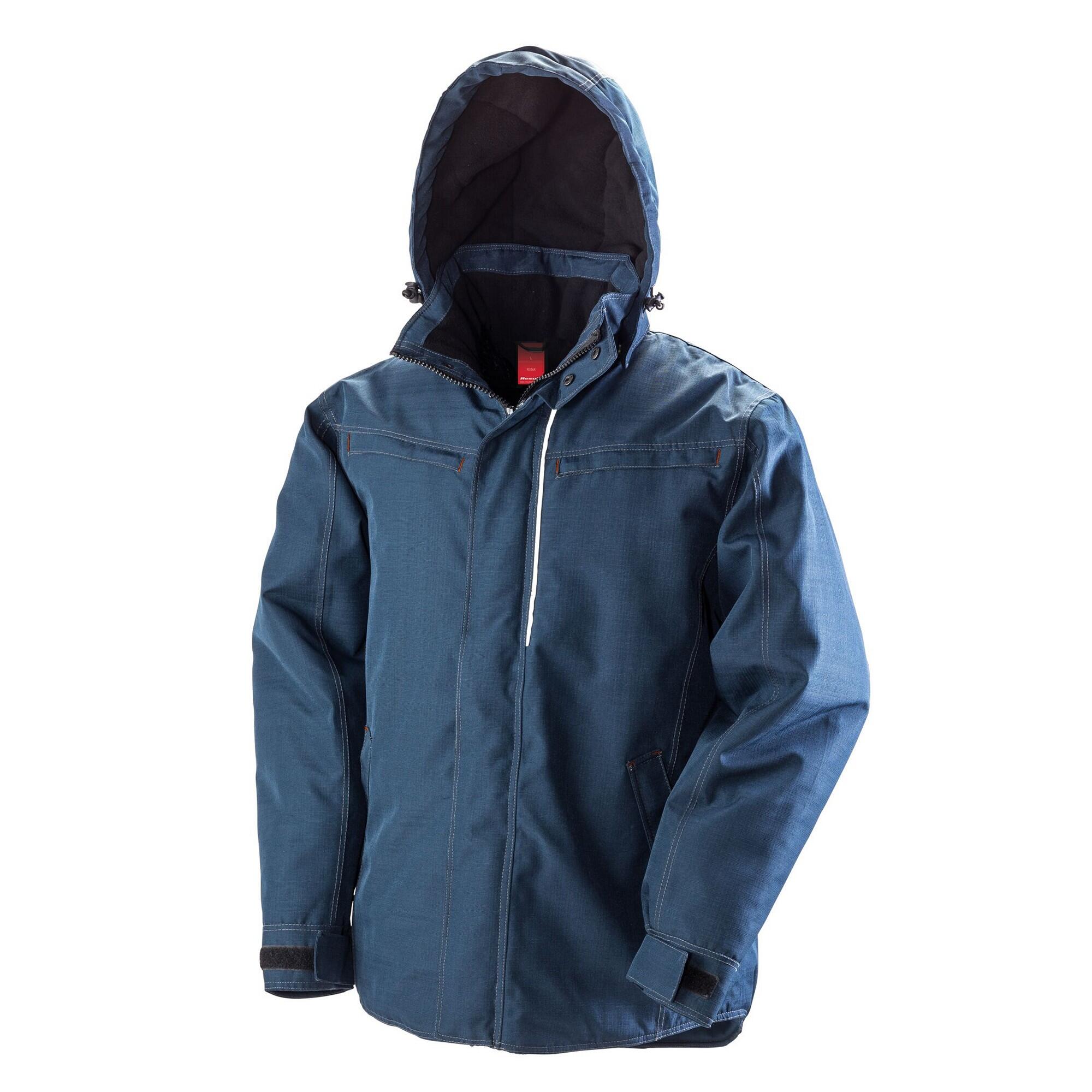 Result Mens Waterproof Denim Textured Rugged Jacket