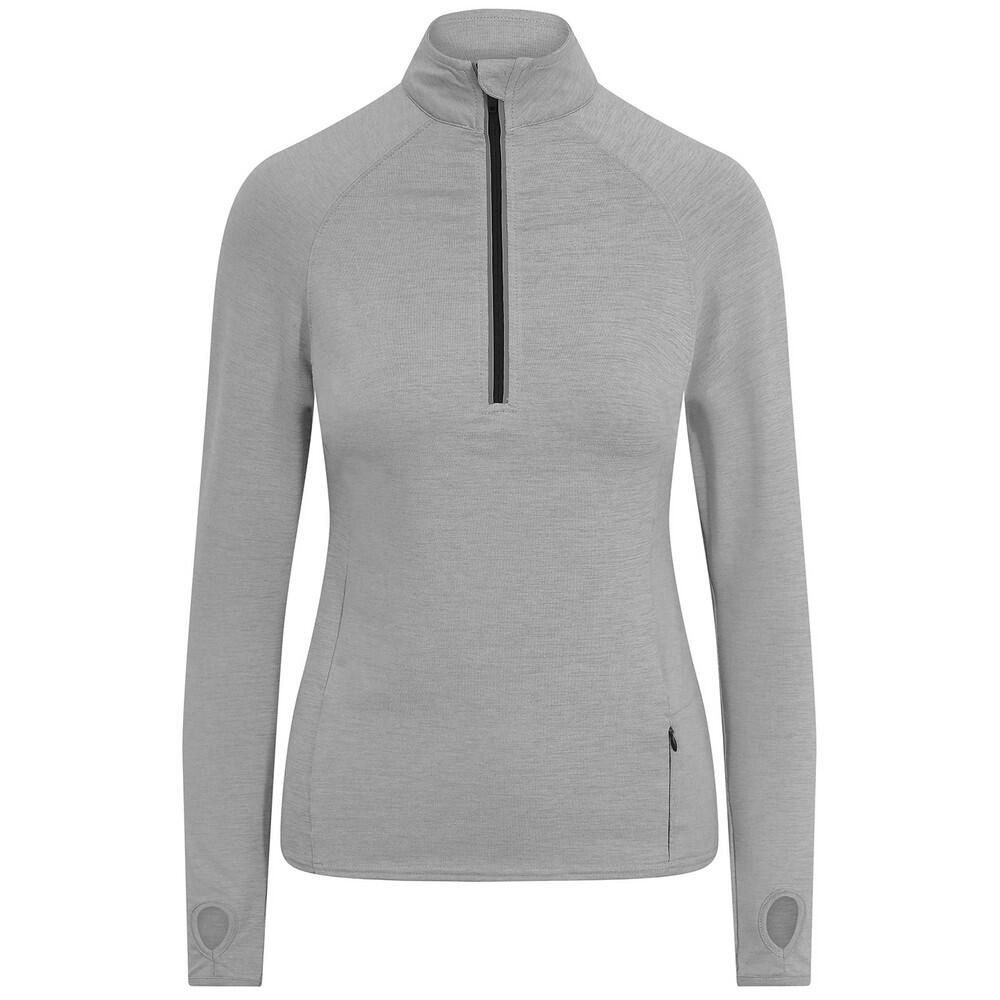 AWDis Cool Womens/Ladies Cool-Flex Half Zip Long-Sleeved Base Layer Top